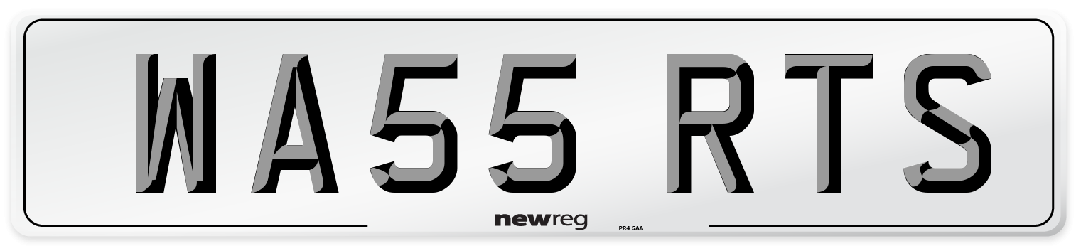 WA55 RTS Number Plate from New Reg
